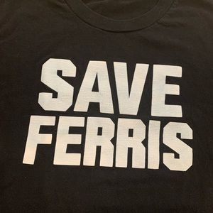 Cotton American Apparel Women’s Large Save Ferris Bueller 80’s T-Shirt Slim fit